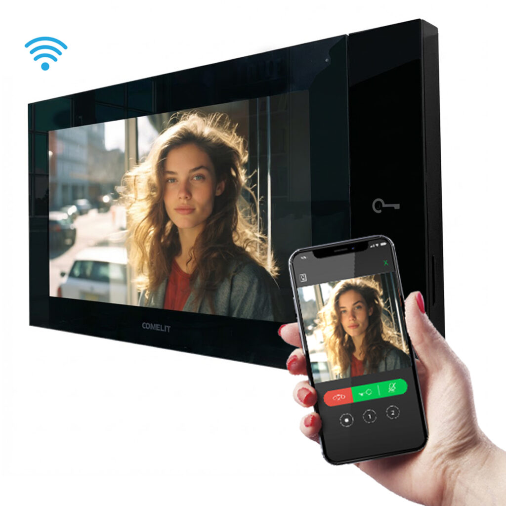 Comelit video portafon monitor 7top s Wi-Fi funkcijcom, crni