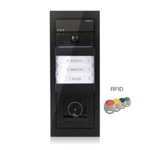Comelit video portafon vanjska jedinica s 3 tipke i RFID čitačem, crna